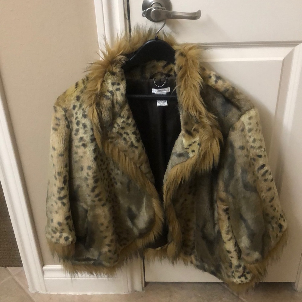 Faux Animal print jacket